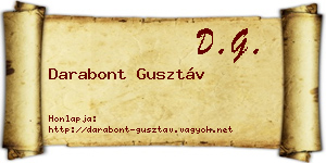 Darabont Gusztáv névjegykártya