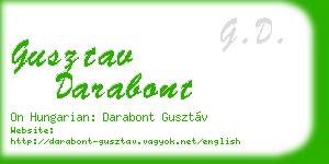 gusztav darabont business card
